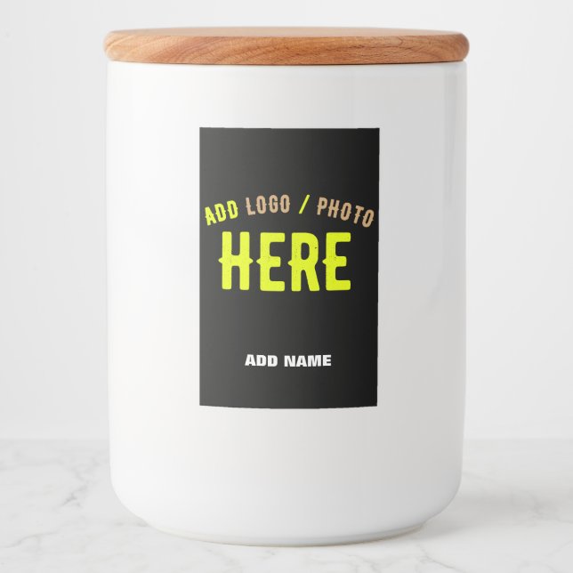 STYLISH MODERN CUSTOMIZABLE BLACK VERIFIED BRANDED FOOD LABEL (Front)