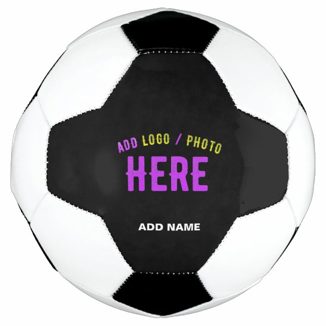 STYLISH MODERN CUSTOMIZABLE BLACK VERIFIED BRANDED FOOTBALL (Front)
