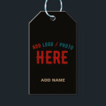 STYLISH MODERN CUSTOMIZABLE BLACK VERIFIED BRANDED GIFT TAGS<br><div class="desc">THIS IS A DESIGN FITTING FOR CUSTOMERS.YOU CAN CHANGE, RESIZE OR ADD LOGO, PHOTO, TEXT AND COLOURS THE WAY YOU LIKE.THANK YOU.</div>