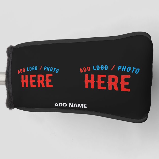 STYLISH MODERN CUSTOMIZABLE BLACK VERIFIED BRANDED GOLF HEAD COVER (Front)