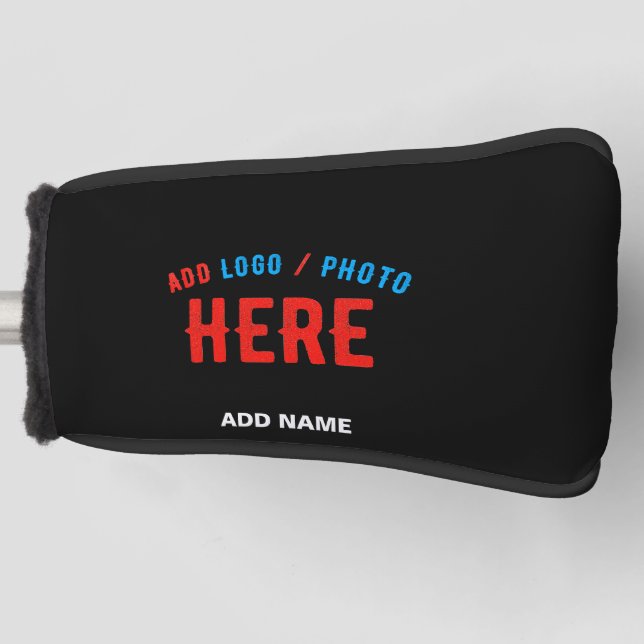 STYLISH MODERN CUSTOMIZABLE BLACK VERIFIED BRANDED GOLF HEAD COVER (Front)