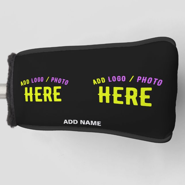 STYLISH MODERN CUSTOMIZABLE BLACK VERIFIED BRANDED GOLF HEAD COVER (Front)