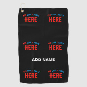 STYLISH MODERN CUSTOMIZABLE BLACK VERIFIED BRANDED GOLF TOWEL