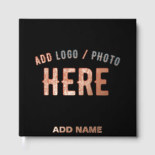 STYLISH MODERN CUSTOMIZABLE BLACK VERIFIED BRANDED GUEST BOOK
