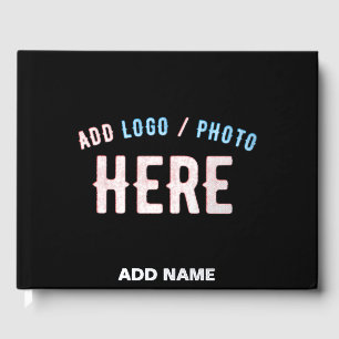 STYLISH MODERN CUSTOMIZABLE BLACK VERIFIED BRANDED GUEST BOOK