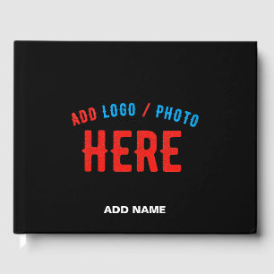 STYLISH MODERN CUSTOMIZABLE BLACK VERIFIED BRANDED GUEST BOOK