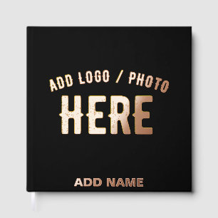 STYLISH MODERN CUSTOMIZABLE BLACK VERIFIED BRANDED GUEST BOOK