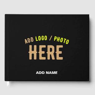 STYLISH MODERN CUSTOMIZABLE BLACK VERIFIED BRANDED GUEST BOOK