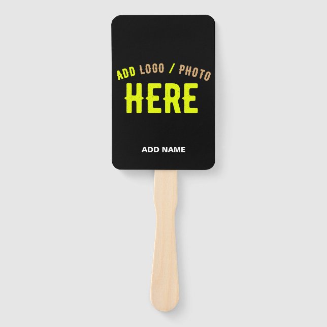 STYLISH MODERN CUSTOMIZABLE BLACK VERIFIED BRANDED HAND FAN (Front)