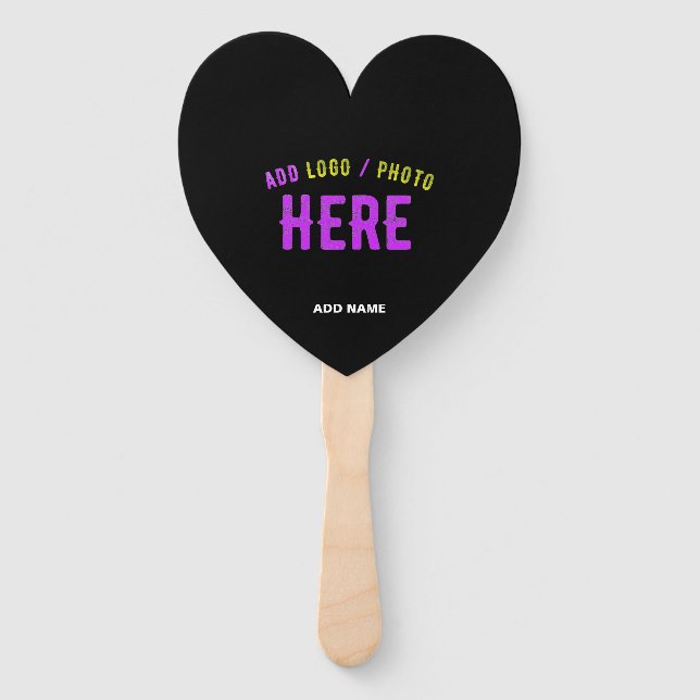 STYLISH MODERN CUSTOMIZABLE BLACK VERIFIED BRANDED HAND FAN (Front)