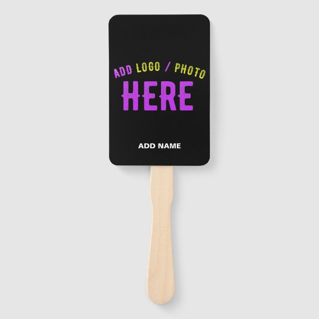 STYLISH MODERN CUSTOMIZABLE BLACK VERIFIED BRANDED HAND FAN (Front)
