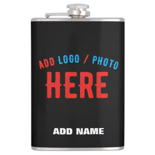 STYLISH MODERN CUSTOMIZABLE BLACK VERIFIED BRANDED HIP FLASK