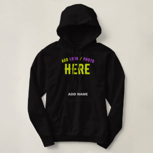 STYLISH MODERN CUSTOMIZABLE BLACK VERIFIED BRANDED HOODIE
