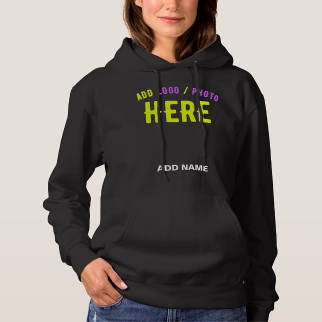 STYLISH MODERN CUSTOMIZABLE BLACK VERIFIED BRANDED HOODIE (Front)