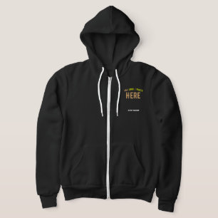 STYLISH MODERN CUSTOMIZABLE BLACK VERIFIED BRANDED HOODIE