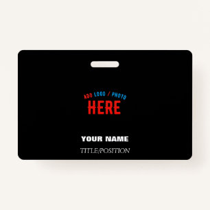 STYLISH MODERN CUSTOMIZABLE BLACK VERIFIED BRANDED ID BADGE