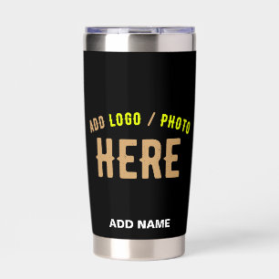 STYLISH MODERN CUSTOMIZABLE BLACK VERIFIED BRANDED INSULATED TUMBLER