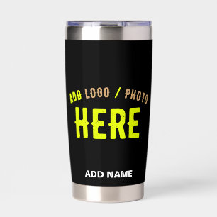STYLISH MODERN CUSTOMIZABLE BLACK VERIFIED BRANDED INSULATED TUMBLER