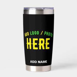 STYLISH MODERN CUSTOMIZABLE BLACK VERIFIED BRANDED INSULATED TUMBLER