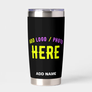 STYLISH MODERN CUSTOMIZABLE BLACK VERIFIED BRANDED INSULATED TUMBLER
