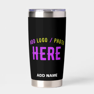 STYLISH MODERN CUSTOMIZABLE BLACK VERIFIED BRANDED INSULATED TUMBLER