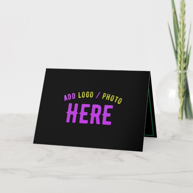 STYLISH MODERN CUSTOMIZABLE BLACK VERIFIED BRANDED INVITATION (Front)