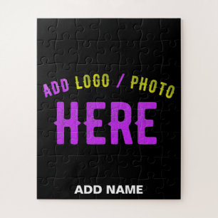 STYLISH MODERN CUSTOMIZABLE BLACK VERIFIED BRANDED JIGSAW PUZZLE