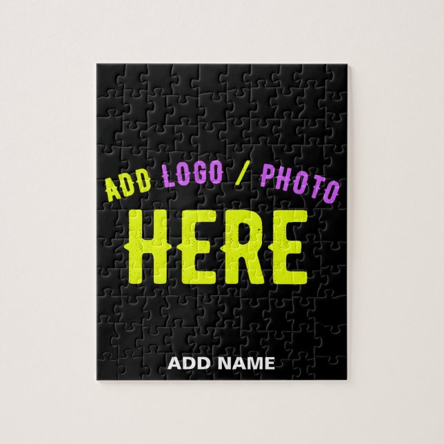 STYLISH MODERN CUSTOMIZABLE BLACK VERIFIED BRANDED JIGSAW PUZZLE (Vertical)