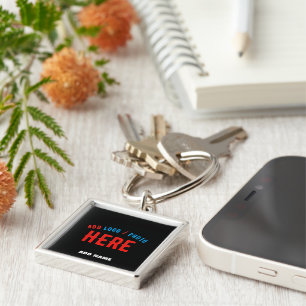 STYLISH MODERN CUSTOMIZABLE BLACK VERIFIED BRANDED KEY RING