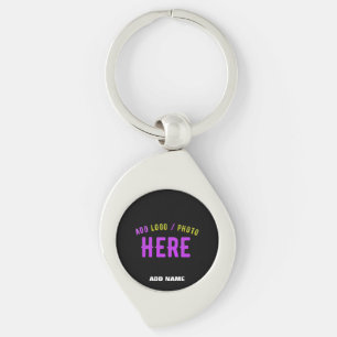 STYLISH MODERN CUSTOMIZABLE BLACK VERIFIED BRANDED KEY RING
