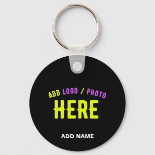 STYLISH MODERN CUSTOMIZABLE BLACK VERIFIED BRANDED KEY RING