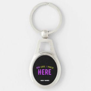 STYLISH MODERN CUSTOMIZABLE BLACK VERIFIED BRANDED KEY RING
