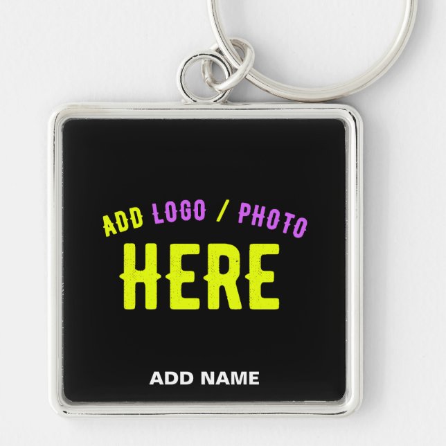 STYLISH MODERN CUSTOMIZABLE BLACK VERIFIED BRANDED KEY RING (Front)