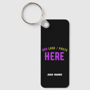 STYLISH MODERN CUSTOMIZABLE BLACK VERIFIED BRANDED KEY RING
