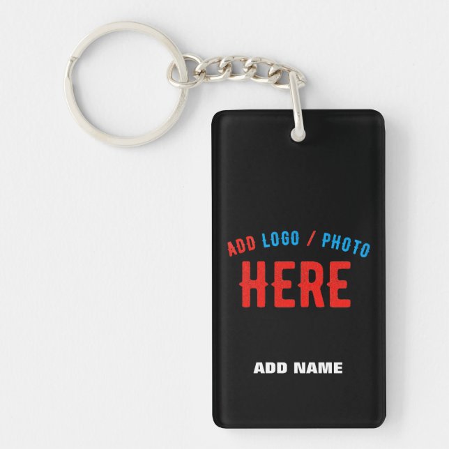 STYLISH MODERN CUSTOMIZABLE BLACK VERIFIED BRANDED KEY RING (Front)