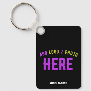 STYLISH MODERN CUSTOMIZABLE BLACK VERIFIED BRANDED KEY RING