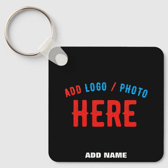 STYLISH MODERN CUSTOMIZABLE BLACK VERIFIED BRANDED KEY RING (Front)