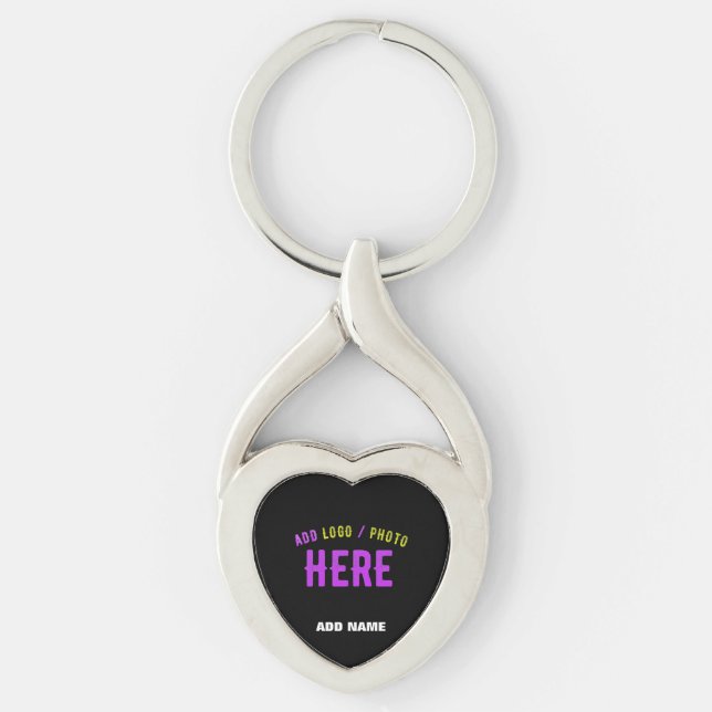 STYLISH MODERN CUSTOMIZABLE BLACK VERIFIED BRANDED KEY RING (Front)