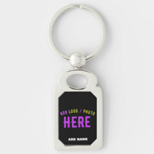 STYLISH MODERN CUSTOMIZABLE BLACK VERIFIED BRANDED KEY RING