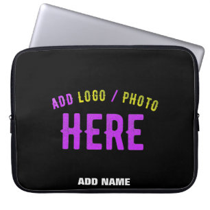 STYLISH MODERN CUSTOMIZABLE BLACK VERIFIED BRANDED LAPTOP SLEEVE
