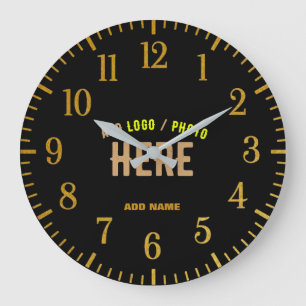STYLISH MODERN CUSTOMIZABLE BLACK VERIFIED BRANDED LARGE CLOCK