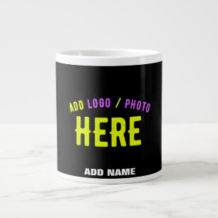 STYLISH MODERN CUSTOMIZABLE BLACK VERIFIED BRANDED LARGE COFFEE MUG