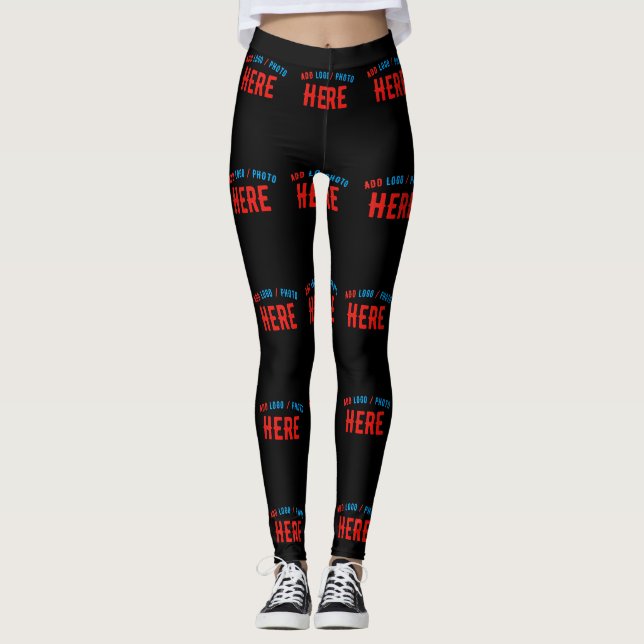 STYLISH MODERN CUSTOMIZABLE BLACK VERIFIED BRANDED LEGGINGS (Front)