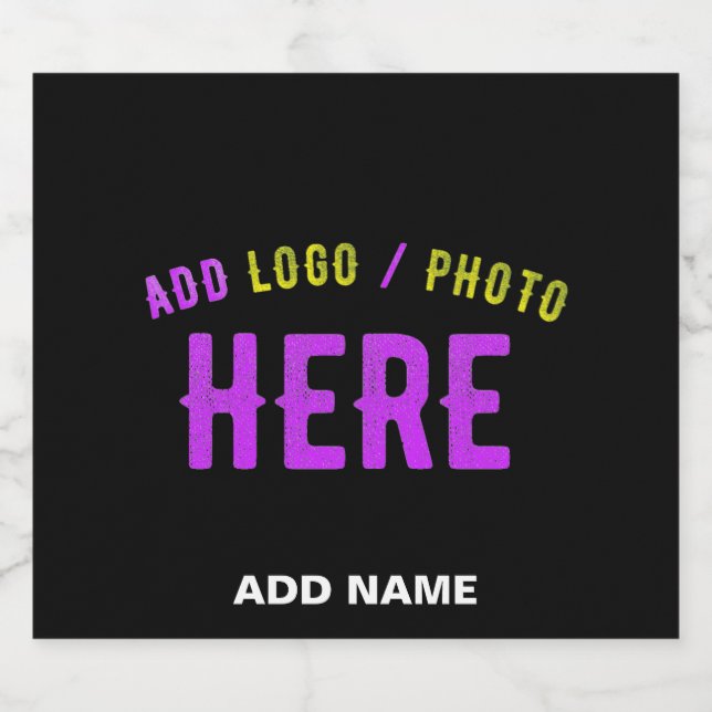STYLISH MODERN CUSTOMIZABLE BLACK VERIFIED BRANDED LIQUOR BOTTLE LABEL (Single Label)
