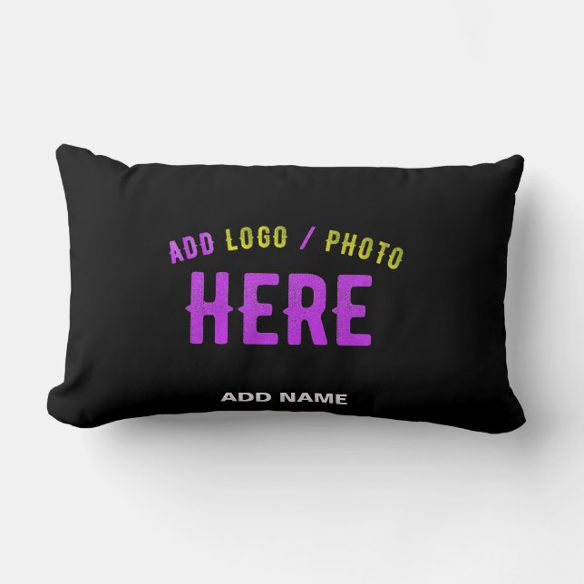 STYLISH MODERN CUSTOMIZABLE BLACK VERIFIED BRANDED LUMBAR CUSHION (Front)