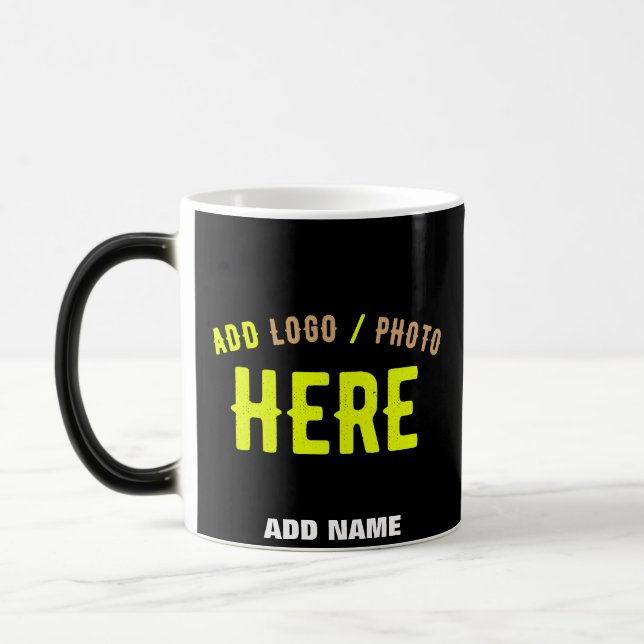 STYLISH MODERN CUSTOMIZABLE BLACK VERIFIED BRANDED MAGIC MUG (Left)