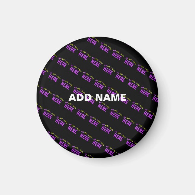 STYLISH MODERN CUSTOMIZABLE BLACK VERIFIED BRANDED MAGNET (Front)