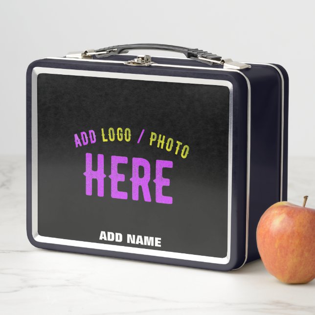 STYLISH MODERN CUSTOMIZABLE BLACK VERIFIED BRANDED METAL LUNCH BOX (In Situ)