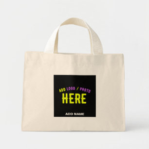 STYLISH MODERN CUSTOMIZABLE BLACK VERIFIED BRANDED MINI TOTE BAG