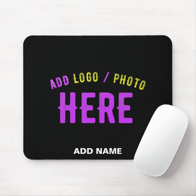 STYLISH MODERN CUSTOMIZABLE BLACK VERIFIED BRANDED MOUSE MAT (With Mouse)